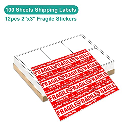 MFLABEL 3-1/3" x 4" FBA Shipping Labels - 6-UP on 8.5x11 Sheet, 100 Sheets (600 Labels) | Easy to Peel & Pop-Out Design for Laser & Inkjet Printers | Address Labels for Amazon FBA, UPS, FedEx - Image 3