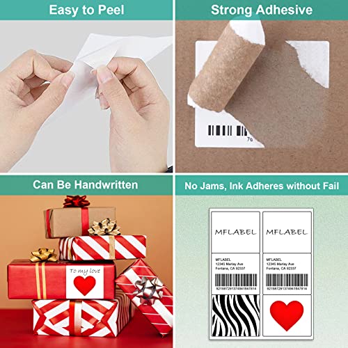 MFLABEL 3-1/3" x 4" FBA Shipping Labels - 6-UP on 8.5x11 Sheet, 100 Sheets (600 Labels) | Easy to Peel & Pop-Out Design for Laser & Inkjet Printers | Address Labels for Amazon FBA, UPS, FedEx - Image 4
