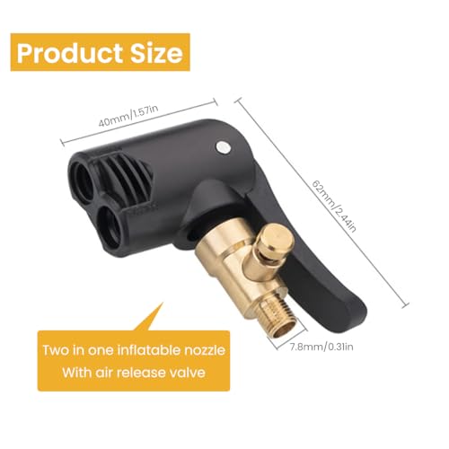 STHIRA® Universal Valve Adapter for Tyre Air Pump 2 in 1 Valve Adaptors Durable Air Pump Converter Adapter for Schrader & Presta Multi-Purpose Air Pump Adapter for Car, Bike Motorcycle Tires - Image 2