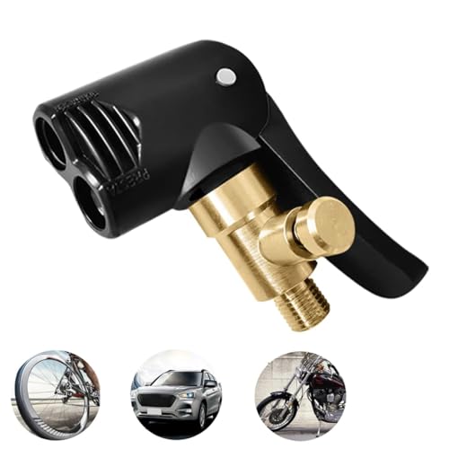 STHIRA® Universal Valve Adapter for Tyre Air Pump 2 in 1 Valve Adaptors Durable Air Pump Converter Adapter for Schrader & Presta Multi-Purpose Air Pump Adapter for Car, Bike Motorcycle Tires - Image 1