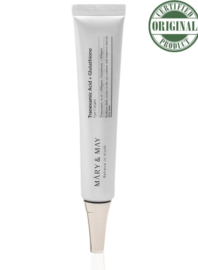 MARY & MAY Mary&May Tranexamic Acid + Glutathione Eye Cream 30g – Brightening & Anti-Dark Circles - Image 1