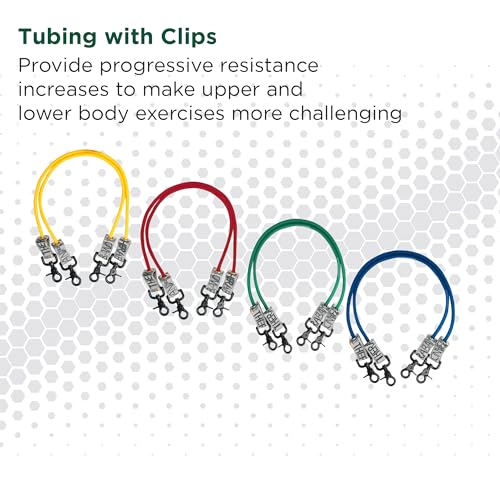THERABAND Resistance Tubing with Connectors for Wall, Rehab & Wellness Station, Heavy Level 4, Set of 2, 24-Inch Green Tubing for Physical Therapy, Exercise, Rehab, Clinics & Pilates, Latex Tubes - Image 3