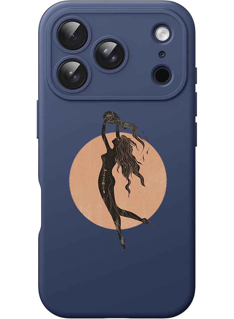 Theodor Protective Slim Fit Case Liquid Silicone Cover with Full Body Protection Anti-Scratch Shockproof Case For Apple iPhone 17 Pro Max (Blue) Aquarius - Image 1