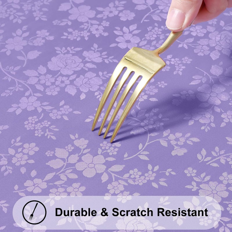 Smiry Square Table Cloth, Waterproof Heavy Duty Vinyl Tablecloths, Wipeable Washable Table Cover for Kitchen and Dining Room (Purple, 54" X 54") - Image 5