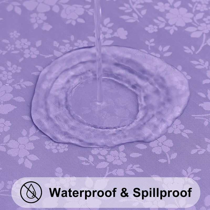 Smiry Square Table Cloth, Waterproof Heavy Duty Vinyl Tablecloths, Wipeable Washable Table Cover for Kitchen and Dining Room (Purple, 54" X 54") - Image 2