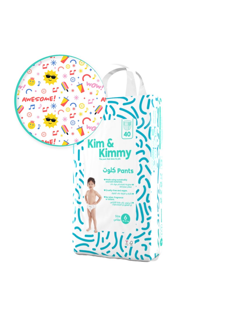 Kim & Kimmy Baby Size 6 Pant Diapers 15 To 20Kg 40 Diapers - Image 4