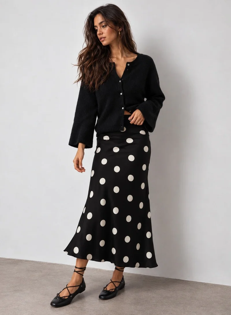 Ginger Polka Dot Maxi Skirt