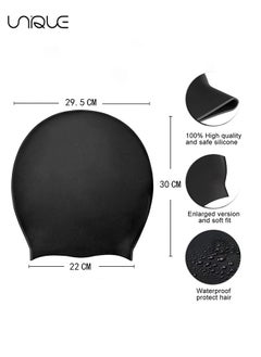 Unique Bathing Cap - Silicone Swim Cap for Women Men Extra Large Special Design Swimming Cap Waterproof Bathing Cap Swim Hat for Very Long Hair Braids Thick Curly Hair Keep Your Hair Dry  - Image 2