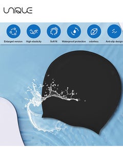 Unique Bathing Cap - Silicone Swim Cap for Women Men Extra Large Special Design Swimming Cap Waterproof Bathing Cap Swim Hat for Very Long Hair Braids Thick Curly Hair Keep Your Hair Dry  - Image 5