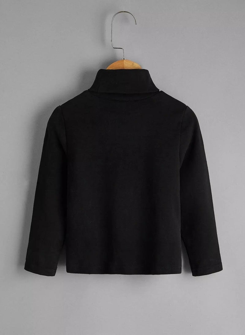 Toddler Boys 2 Pack Cotton Funnel Neck Solid Tee  - Image 5
