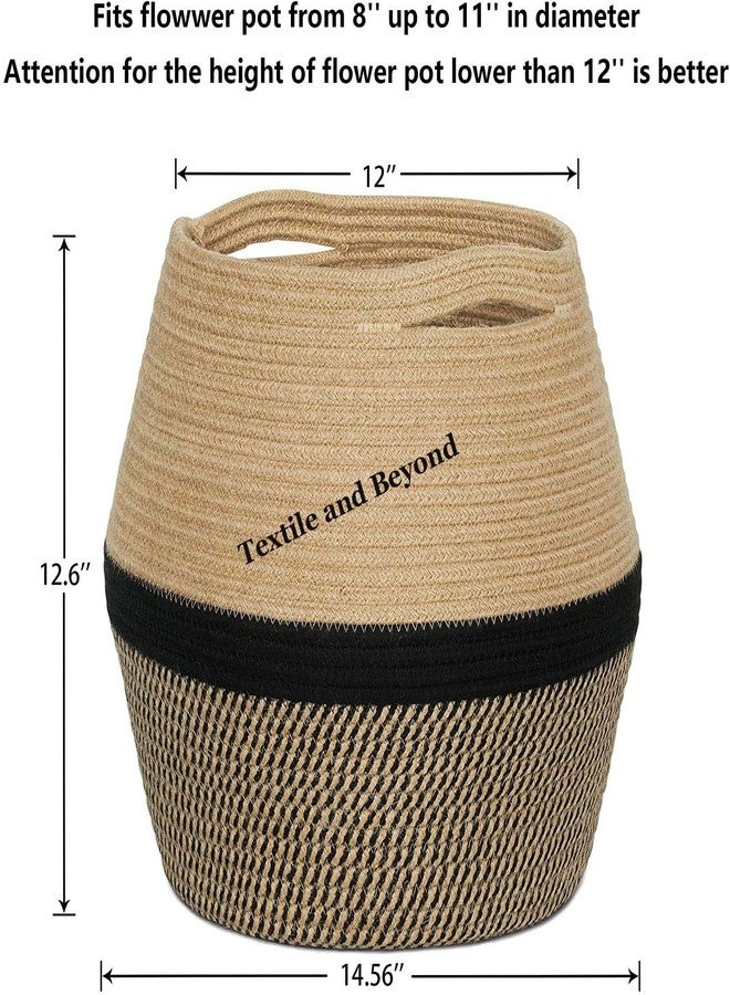Textile and Beyond منظم تخزين صغير من الحبال من Textile and Beyond Boho Home Decor - سلة من الجوت للفواكه، الغسيل، الألعاب، سلة هدايا، صينية أطفال لغرفة المعيشة والمطبخ والحمام (G.2) - Image 4