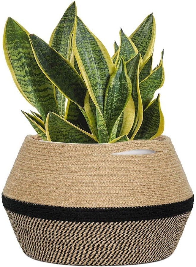 Textile and Beyond منظم تخزين صغير من الحبال من Textile and Beyond Boho Home Decor - سلة من الجوت للفواكه، الغسيل، الألعاب، سلة هدايا، صينية أطفال لغرفة المعيشة والمطبخ والحمام (G.2) - Image 1