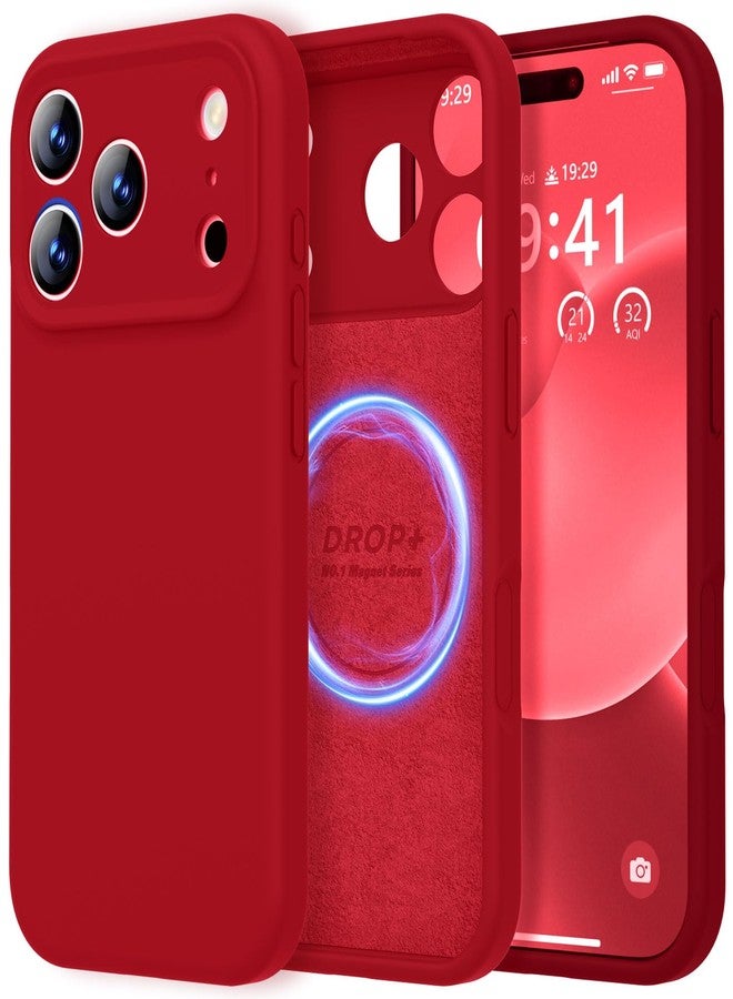 LOVE 3000 غطاء هاتف مغناطيسي سيليكوني متوافق مع هاتف i17 Pro Max من LOVE 3000 (أحمر) - Image 1