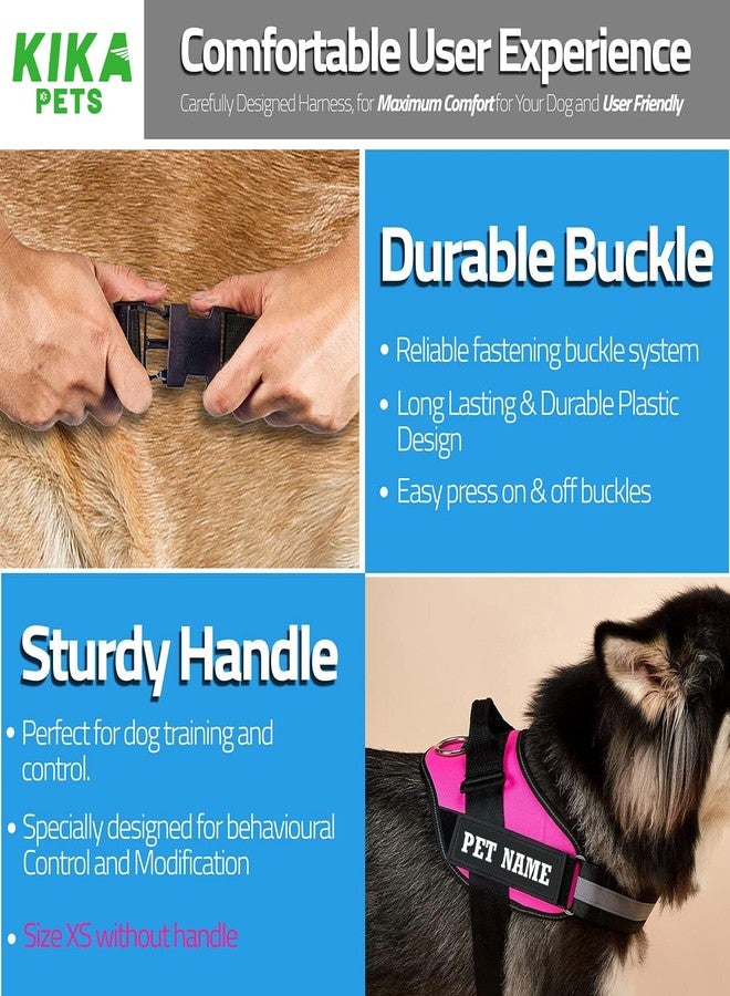 KIKA Pets No Pull Dog Harness with Name | Custom Dog Harness for Large Dogs Golden Retreiver Labrador, Large Size (for 21-35 kgs) Hot Pink with Leash Padded - Image 5