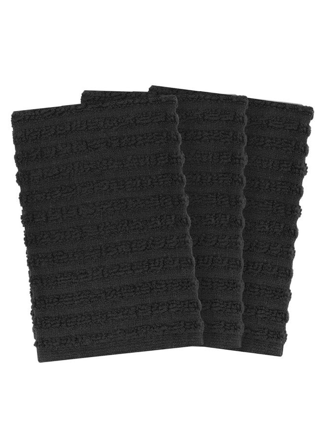 ريتز مجموعة ريتز رويال، 100% قطن تيري ممشط، عالي الامتصاص، طقم مناشف أطباق المطبخ، 13-3/4 بوصة × 12 بوصة، عبوة من 3 قطع، لون سادة، أسود - Image 2
