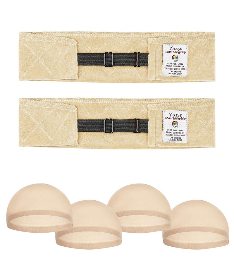 Yuest Wig Grip Band for Lace Front Wig Grip Bands for Keeping Wigs in Place Secured Non Slip Grip Headband Wig Cap with Grip Band