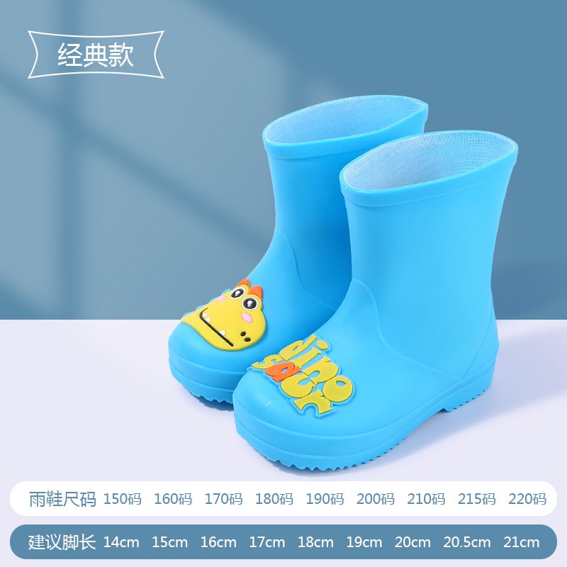 New Rain Boots Non-Slip Kindergarten Princess Baby Waterproof Girdle Women'S Children'S Rain Boots Primary School Boys Water Shoes - Image 1