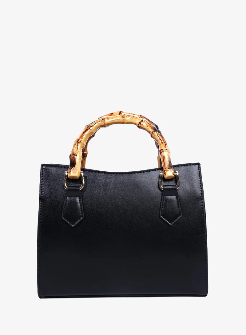 London Rag  London Rag Black Cane Handle Hand Bag for Women | Best Price UAE
