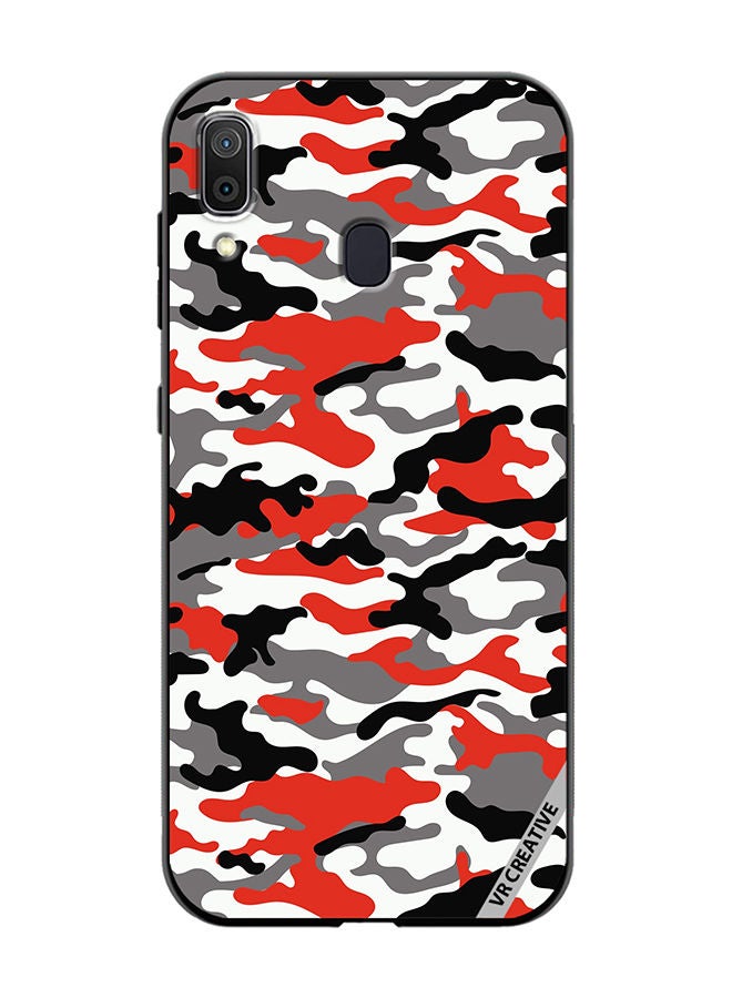 VR CREATIVE Protective Case Cover For Samsung Galaxy A30 Pink Camouflage Military Pattern Design Multicolour - Image 1