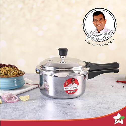 Wonderchef Nigella Tri-Ply Outer Lid Pressure Cooker 2L, 5 Years Warranty - Image 2