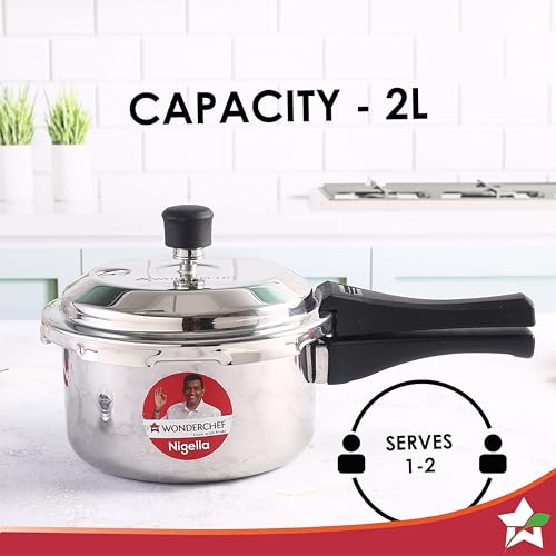 Wonderchef Nigella Tri-Ply Outer Lid Pressure Cooker 2L, 5 Years Warranty - Image 4