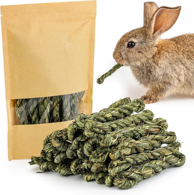 matafat 25 Pieces Timothy Rabbit Hay Toy, Small Animal Treats, Natural Grass Sticks, Chew Toys, Mola Snacks - Image 1