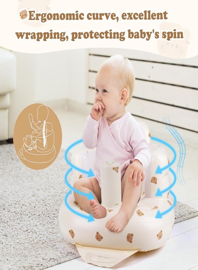 VPGS Inflatable Baby Seat for Babies 3 Months and Up, Built in Pump Infant Back Support Sofa Toddler Chair for Sitting Up, Baby Floor Seater Gifts - Image 3