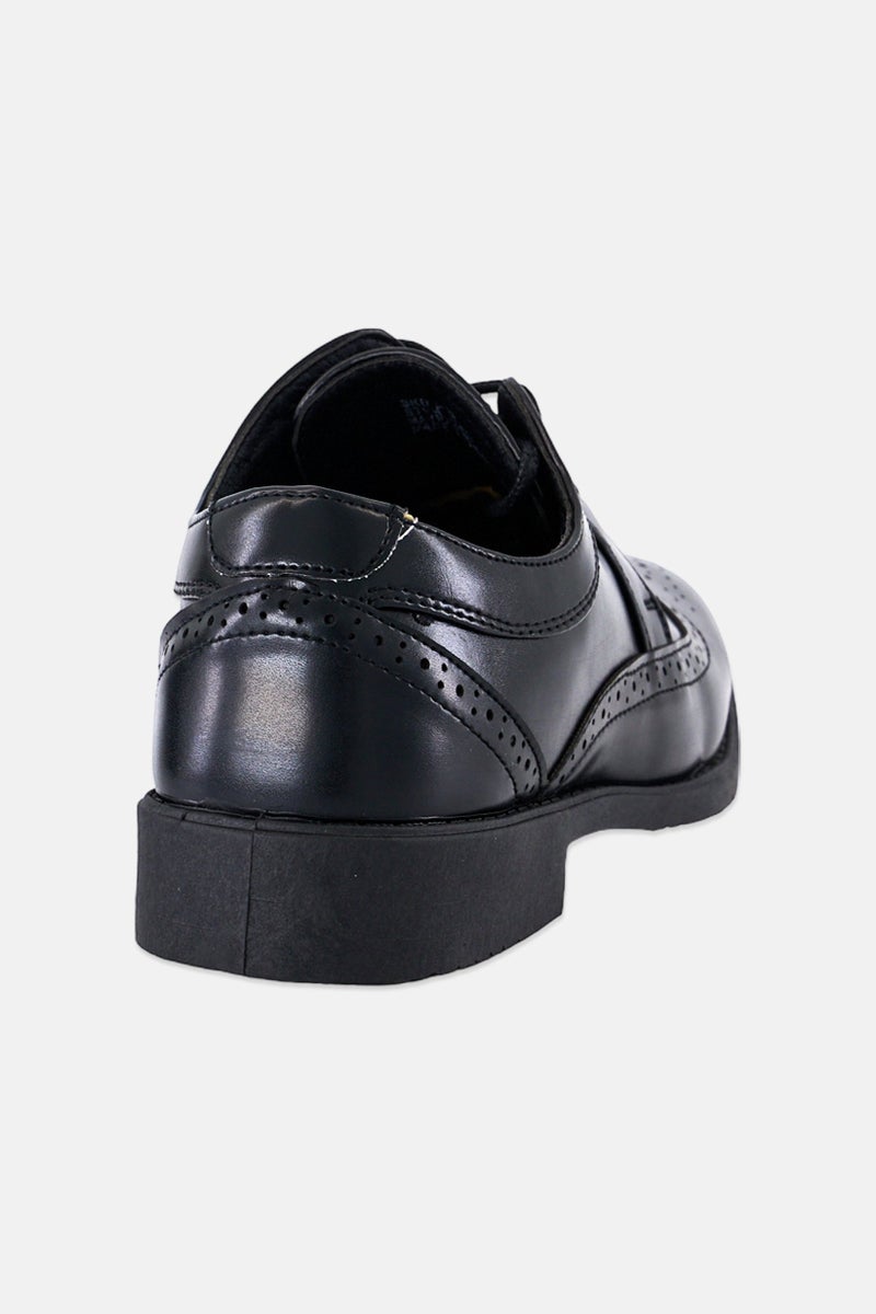 Josmo Kids Boy Lace Up Derby Shoes, Black  - Image 2