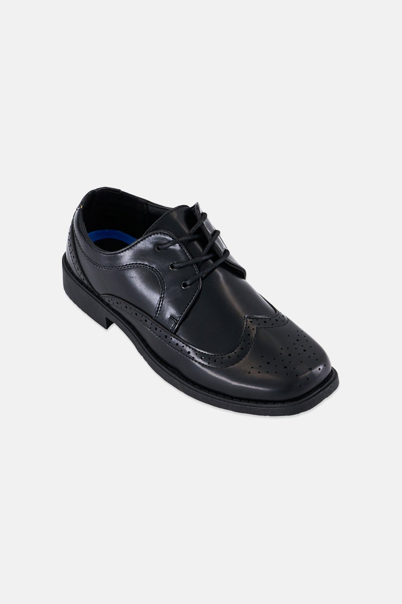Josmo Kids Boy Lace Up Derby Shoes, Black  - Image 1