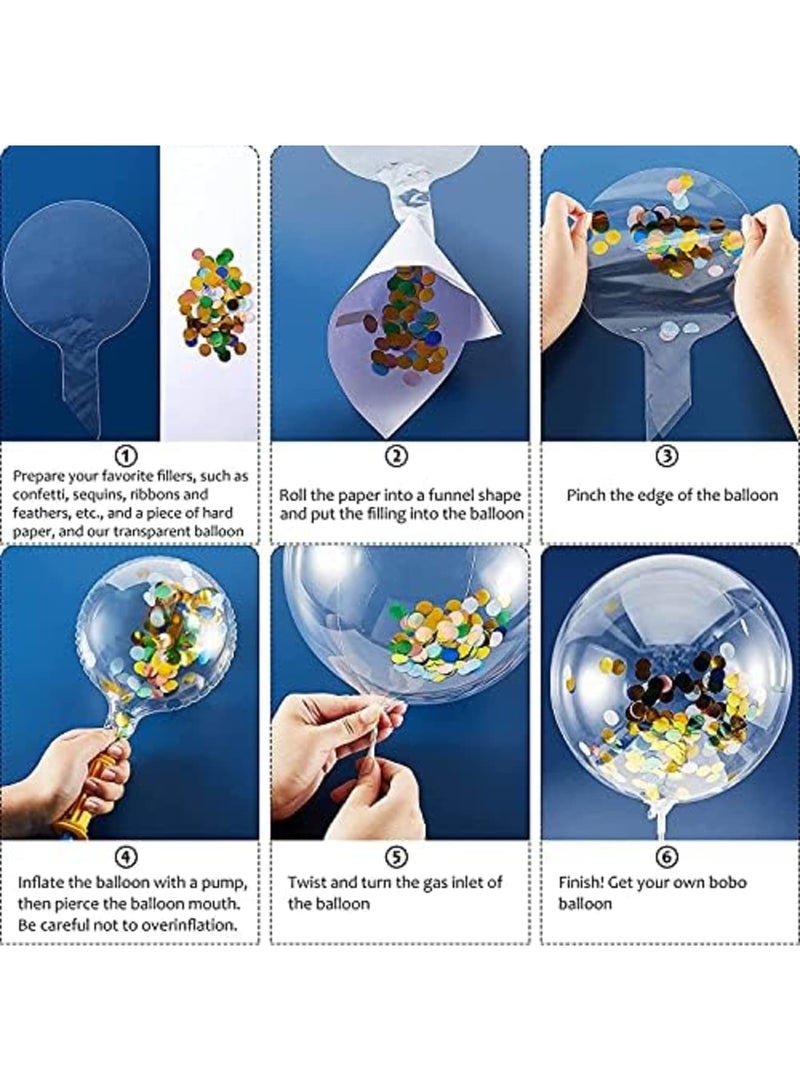 Luckam 30 Pieces Of Transparent Bobo Balloons, Bubble Balloons Are Suitable For Birthday Parties, Houses, Christmas, Wedding Anniversary, Indoor And Outdoor (25.4 Cm) - Image 3