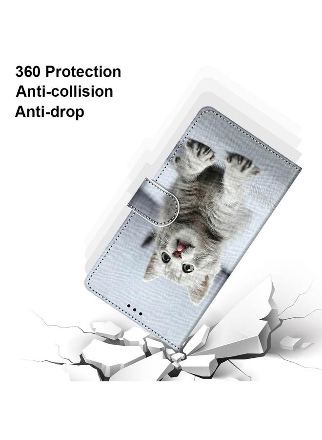 اس-توب جراب لهاتف Samsung Galaxy A53 5G، جراب هاتف جلدي قلاب أفقي بتصميم متقاطع ملون مع حامل وفتحات للبطاقات ومحفظة وحبل - Image 4