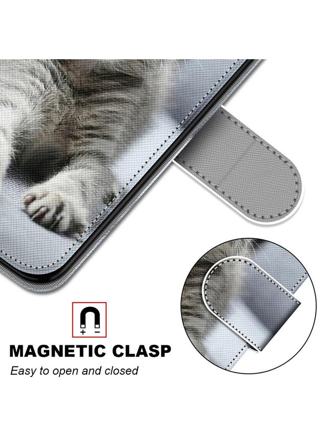 اس-توب جراب لهاتف Samsung Galaxy A53 5G، جراب هاتف جلدي قلاب أفقي بتصميم متقاطع ملون مع حامل وفتحات للبطاقات ومحفظة وحبل - Image 5