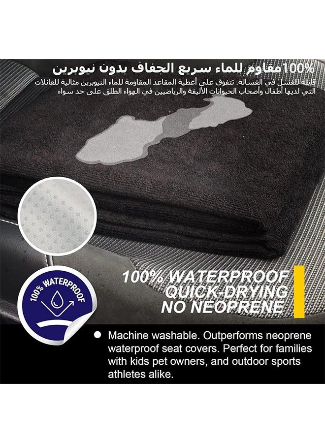 MVAQKLM غطاء مقعد خلفي للسيارة والشاحنات والفان والسيارات الرياضية متعددة الاستخدامات والجيب، أغطية مقاعد خلفية مقاومة للماء للأطفال، واقي مقعد خلفي للسيارات  - Image 2