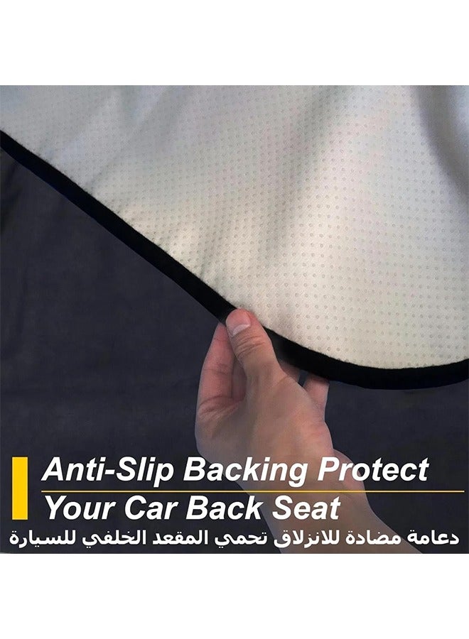 MVAQKLM غطاء مقعد خلفي للسيارة والشاحنات والفان والسيارات الرياضية متعددة الاستخدامات والجيب، أغطية مقاعد خلفية مقاومة للماء للأطفال، واقي مقعد خلفي للسيارات  - Image 4