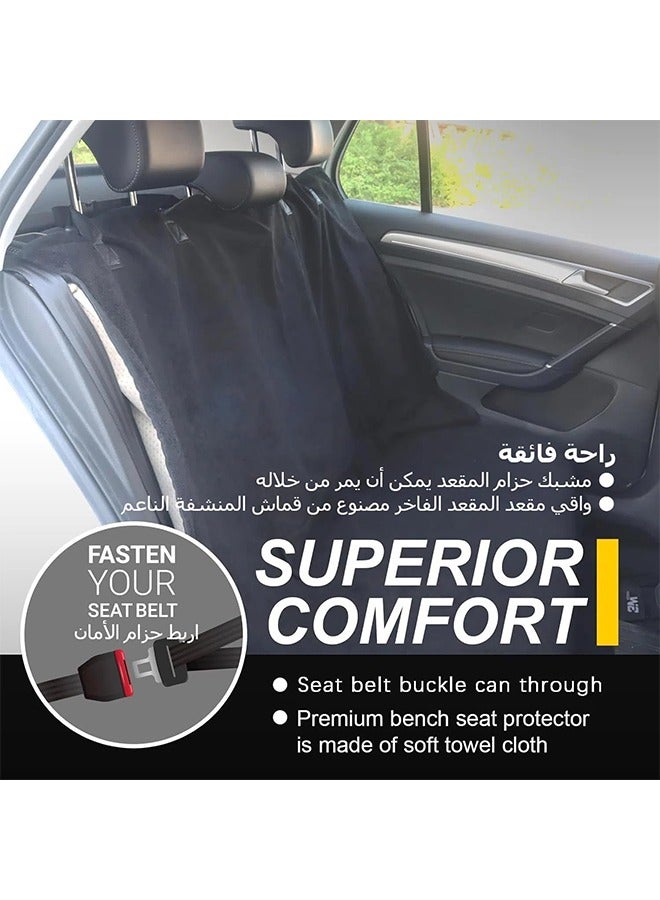 MVAQKLM غطاء مقعد خلفي للسيارة والشاحنات والفان والسيارات الرياضية متعددة الاستخدامات والجيب، أغطية مقاعد خلفية مقاومة للماء للأطفال، واقي مقعد خلفي للسيارات  - Image 3