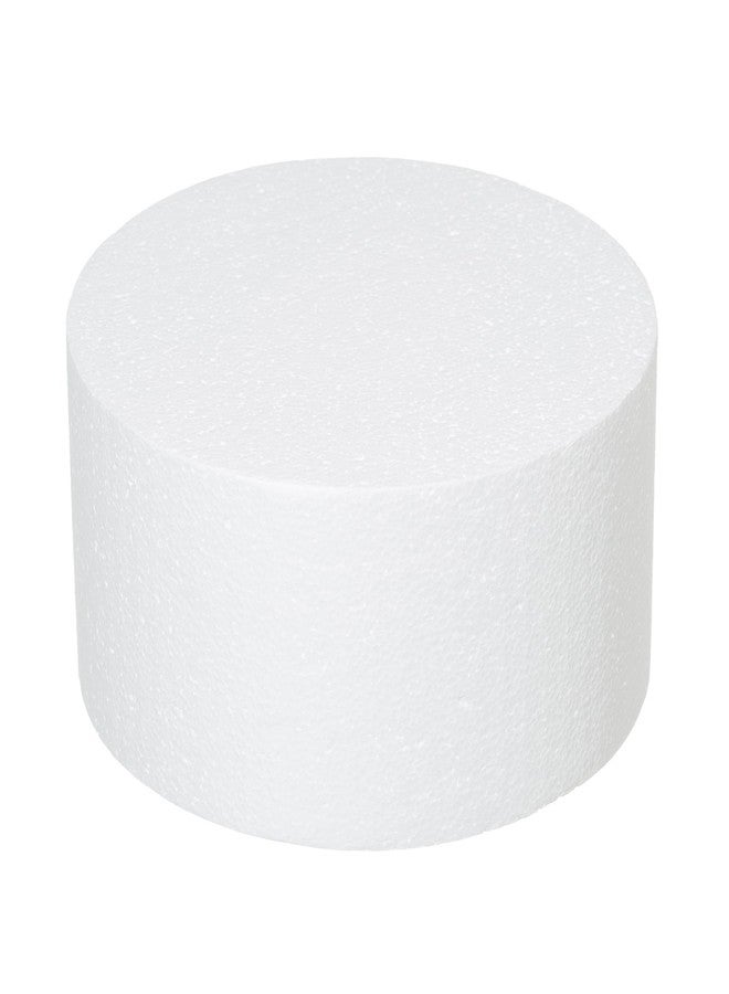 Crafare 8x4Inch Foam Dummy Round Cake for Crafts 2pcs Round Cake Dummy Discs for Cake DIY Projects Wedding Holiday Christmas Crafts Making and School Modeling - Image 1