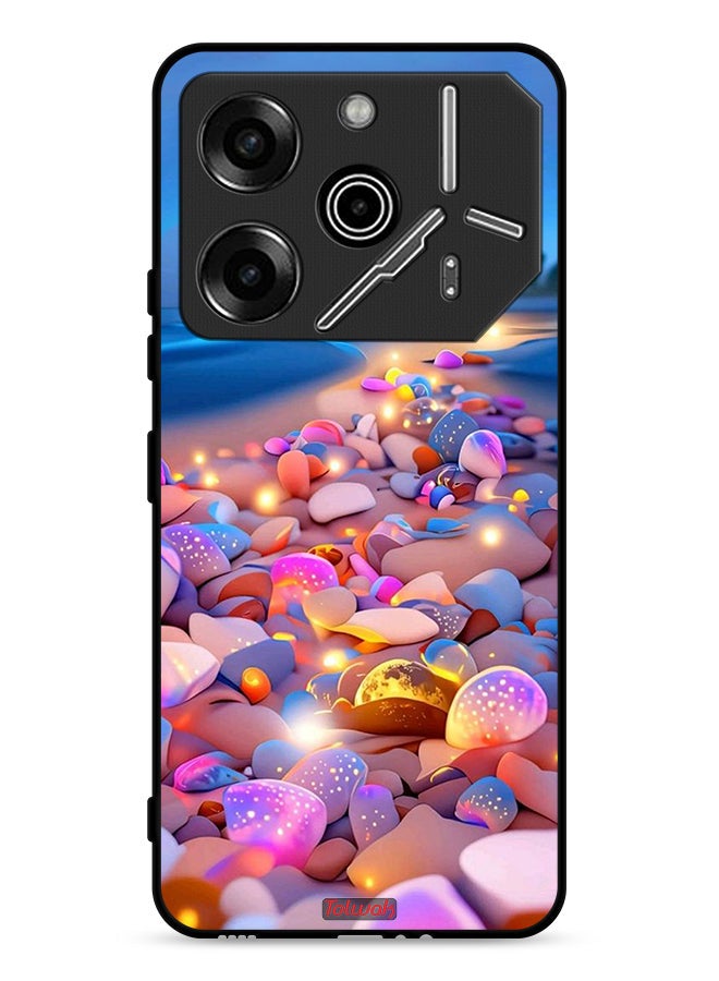 Tolwak Tecno Pova 6 Pro 5G Protective Case Cover Stones Art - Image 1
