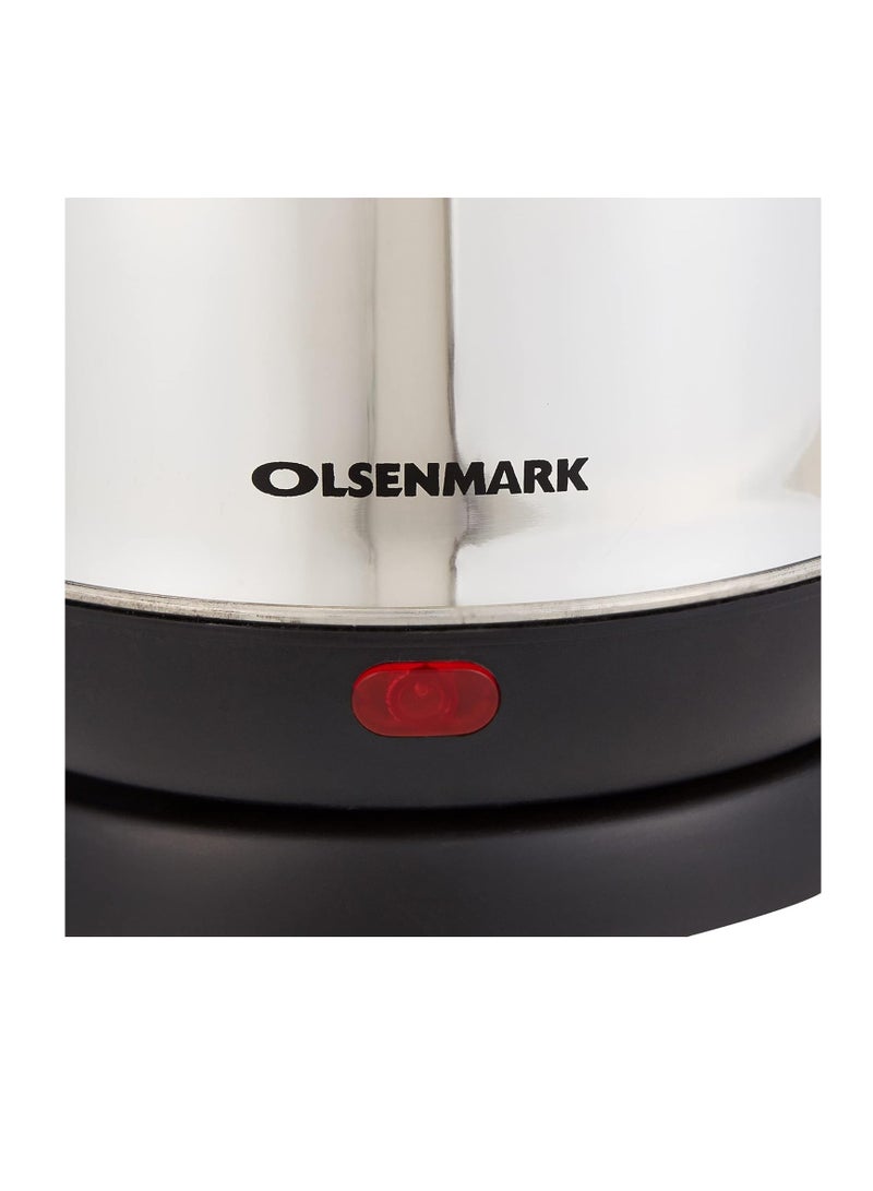 أولسنمارك غلاية كهربائية لاسلكية من أولسنمارك سعة 1.8 لتر | غلاية من الفولاذ المقاوم للصدأ | حماية من الغليان الجاف وميزة الإغلاق التلقائي | مثالية للمياه الساخنة وماكينة صنع الشاي والقهوة | 1500 وات - Image 4