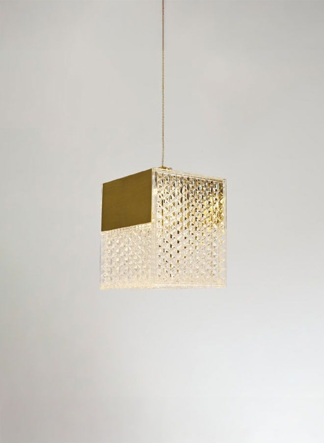 ٍSiera Light Hanging lighting, golden frame cubes warm light 5 watt 821600 