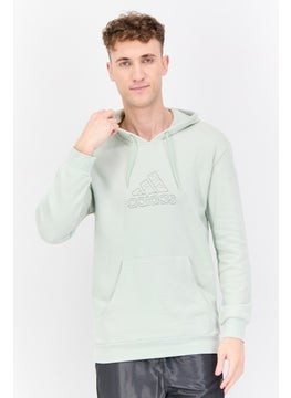 Men Sportswear Fit Brand Logo Long Sleeves Outdoor Sweatshirt, Mint Green