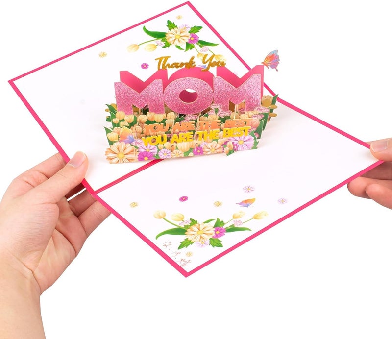 KASTWAVE 3D Pop-Up Greeting Card For Best Mom - Perfect Birthday & Mother'S Day Card With Blank Note & Envelope - Unique Popup Design For Celebrating Mom'S Special Day - Image 2