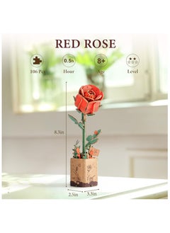 Rowood DIY Wooden Flower Red Rose TW042 Premium 3D Puzzle Building Kits for Adults & Teens - Decorative Home Décor, Ramadan & Holiday Gift (Eid and Birthday) for Puzzle Enthusiasts, Stress Relief STEM Project - pzsku/Z0867FE53D1AFCD084B9BZ/45/_/1739177891/01df54da-2e38-4f45-985a-1f94c598a91d