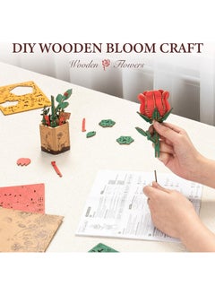 Rowood DIY Wooden Flower Red Rose TW042 Premium 3D Puzzle Building Kits for Adults & Teens - Decorative Home Décor, Ramadan & Holiday Gift (Eid and Birthday) for Puzzle Enthusiasts, Stress Relief STEM Project - pzsku/Z0867FE53D1AFCD084B9BZ/45/_/1739177922/05472396-e7fe-4e3b-9865-3f534b7b56f5