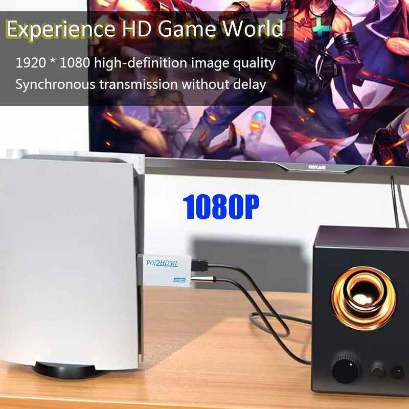 sartyee Wii to HDMI Converter, Wii2 to HDMI for HD Video Audio Output with 3.5mm Audio Jack, Supports All Wii Display Modes 1080P 720P, Wii, Wii U, HDTV, Monitor, NTSC - Image 4