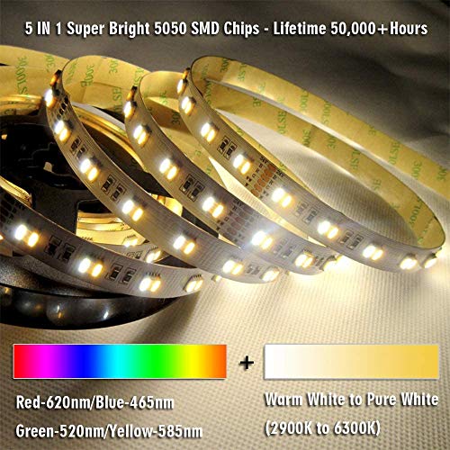 Protium 12V RGB/CW/WW Light Strip, 5050 (5 in 1) SMD, 60LED/m, 5 Meter (NO Controller & NO Power Supply) PRMS060P51 - Image 2