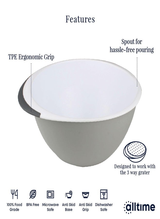All Time Elite Plastic Mixing Bowl 2000ml | Microwave Safe, Lightweight & Durable Bowl | BPA-Free Kitchen Storage Bowl – Multicolor - Image 2