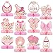 TMTECHJS 12 Pcs Baby Shower Decorations for Girl Glitter Pink Honeycomb Centerpieces for Baby Shower Table Decorations Its a Girl Centerpiece Decor Party Supplies - Image 2