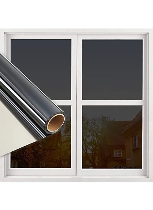S-Sia Vendors-Good Purchase Good Care SIA Window Privacy FilmOne Way Mirror Film Daytime Anti UV Sun Blocking Heat Control Reflective Film Decorative Static Cling Home Office Living Room 20 Inch X 3 Feet 