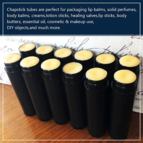 Nsb Herbals 5 Grams / 5 Gm Empty Black Plastic Chapstick/Lip Stick Tube Container for Lip Balm, Lipstick, Cosmetic & Makeup Use (Pack of 12) - Image 4