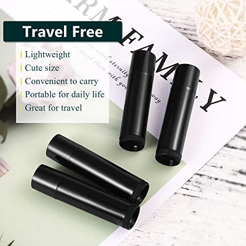 Nsb Herbals 5 Grams / 5 Gm Empty Black Plastic Chapstick/Lip Stick Tube Container for Lip Balm, Lipstick, Cosmetic & Makeup Use (Pack of 12) - Image 3